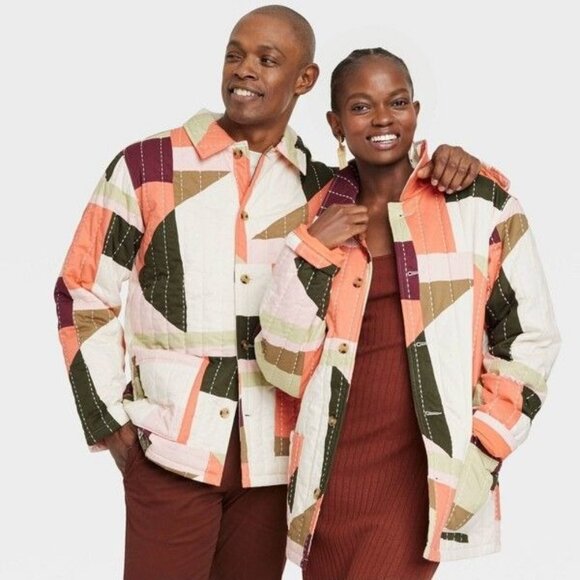 Colorful Quilted Patchwork Jacket Quilters of Gees Bend Black History Month L - Picture 1 of 6